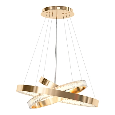 Ethereal Oracle Gold Pendant Light 3D model image 1 