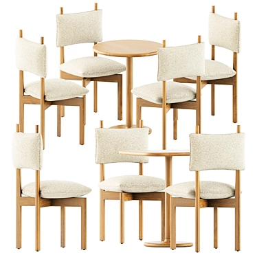 Modern Paf Paf Chair Set 3D model image 1 