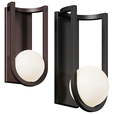 Devon Outdoor LED Wall Sconce 3D model image 1 