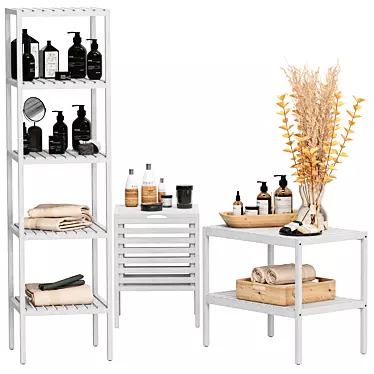 IKEA MUSKAN Scandinavian Furniture Set 3D model image 1 