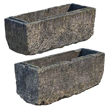 Ancient Stone Sarcophagus Replica 3D model image 1 