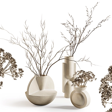 Vases from Light + Ladder with branches