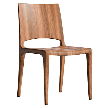 Natural Wood Voltri Chair 3D model image 1 