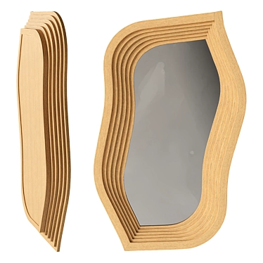 Swedese Wall Mirror Oak 3D model image 1 