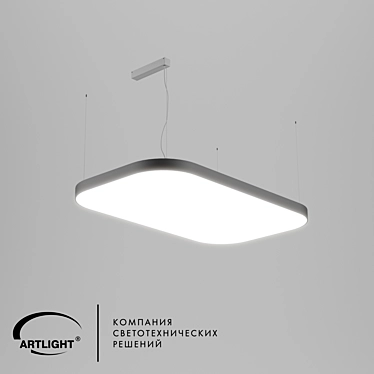 Geometric LED Light Fixture 3D model image 1 