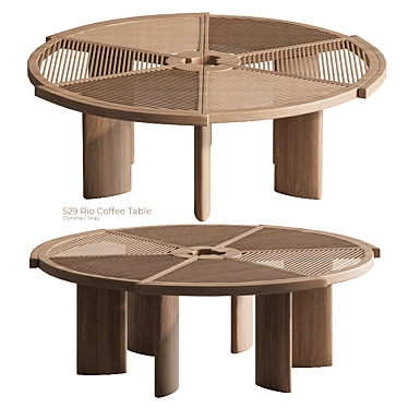 Sleek Rio Coffee Table 3D model image 1 