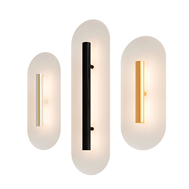 Modern Reflective LED Wall Sconces 3D model image 1 