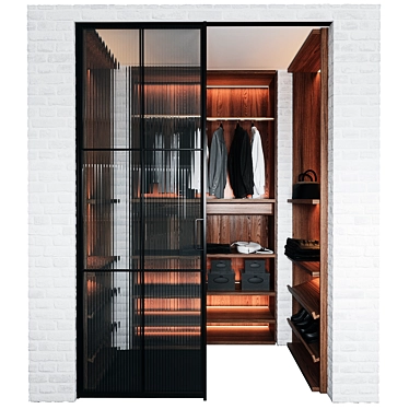 Contemporary Walk-In Closet | 3D Model 3D model image 1 