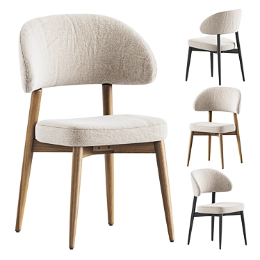 Sleek Hyde Dining Chair, Westelm 3D model image 1 