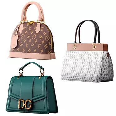 Luxury Women's Handbags Collection 3D model image 1 