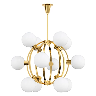 Retro German Atomic Chandelier 3D model image 1 