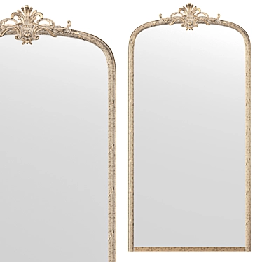 Victorian Full-Length Standing Mirror 3D model image 1 