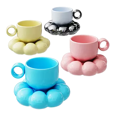 Quality Ceramic Mugs Set 3D model image 1 