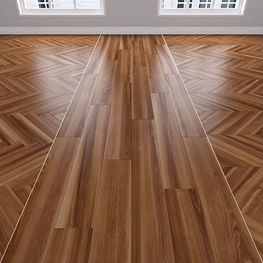 Triple Oak Parquet Kit 3D model image 1 