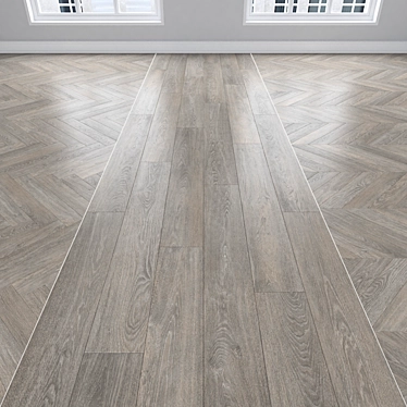 Oak Parquet, 3 Styles 3D model image 1 