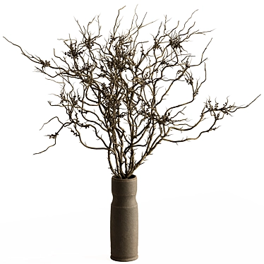 Rustic Charm Dry Branch Bouquet 3D model image 1 