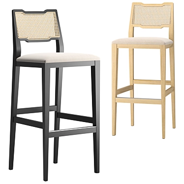 Eva Modern Barstool, 1110mm Height 3D model image 1 