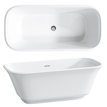 BELBAGNO BB702 DUE Acrylic Freestanding Bathtub 3D model image 1 