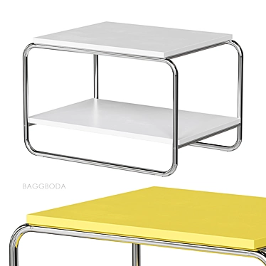 Baggboda Side Table Modern Yellow White 3D model image 1 