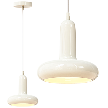 Modern Cream Pendant LightOLS 3D model image 1 