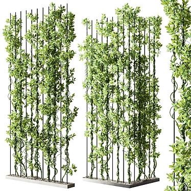 Green Oasis Partition Set 3D model image 1 