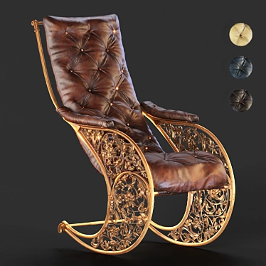 Elegant Winfield Rocking Chair 3D model image 1 