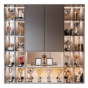 Award Shelf Display Stand 3D model image 1 