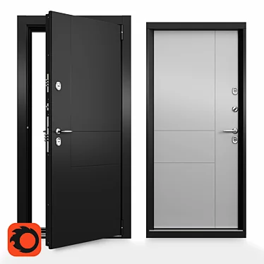 Title: Snegir PRO Winter-Proof Door 3D model image 1 