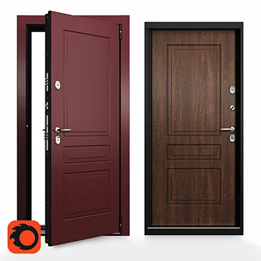 Snegir PRO Steel Door 3D model image 1 