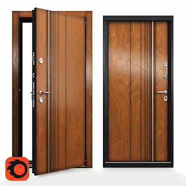 Snegir PRO Frost-Resistant Outdoor Door 3D model image 1 