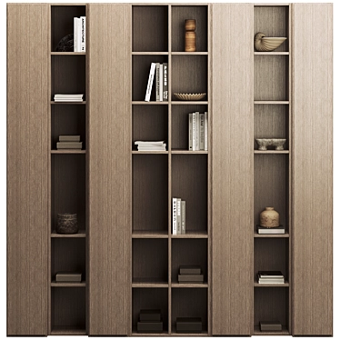 Modern Bookcase Furniture 3D Model 3D model image 1 