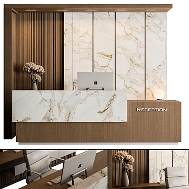 Modern Reception Desk Set 578 3D model image 1 