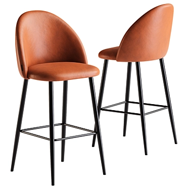 Paris Bar Stool: Modern Elegance 3D model image 1 