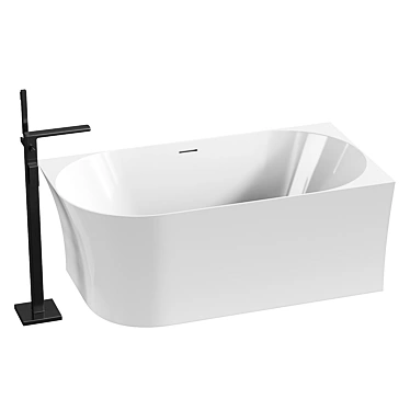 Abber AB9258-1.5 R 172x79 Acrylic Bathtub 3D model image 1 