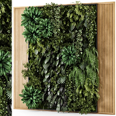 Modern Vertical Indoor Garden Set 3D model image 1 