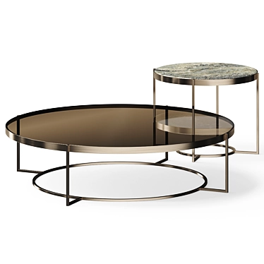 Contemporary Raoul Coffee Table, Various Sizes 3D model image 1 