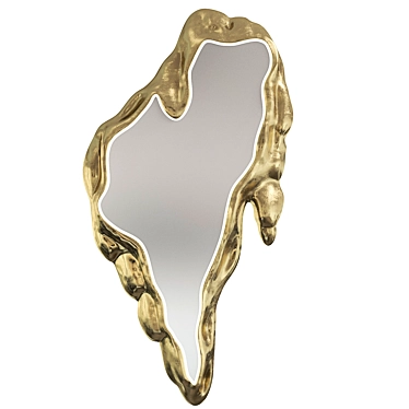 Artistic Melted Mirror Wall Decor 3D model image 1 