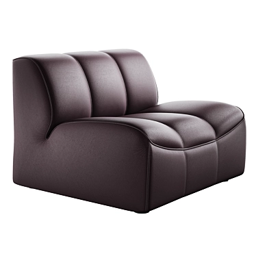 Luxury Leather Lounge Chair 3D model image 1 