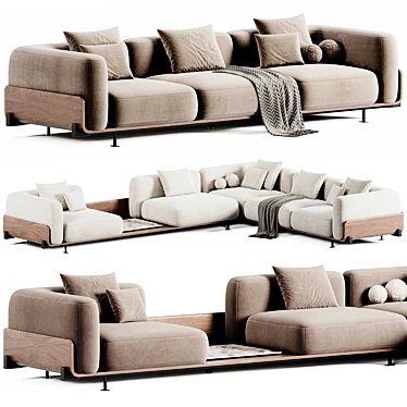 Elegant Positano Sofa by Casa 3D model image 1 