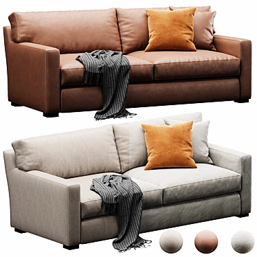 Customizable Crate&Barrel Axis Sofa 3D model image 1 