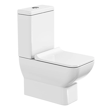 Modern Compact AQUAme AQM1004 Toilet 3D model image 1 