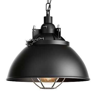 Industrial Helmut Pendant Light - Long 3D model image 1 