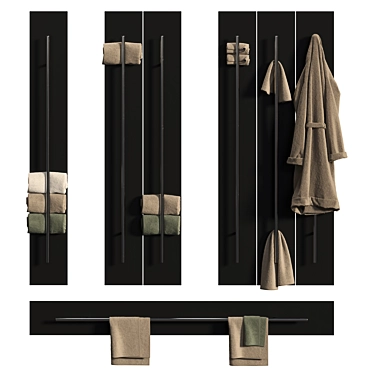 Versatile Towel Warmer Set 3D model image 1 