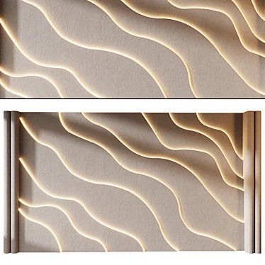 Gypsum Wall Panels Set 332 3D model image 1 