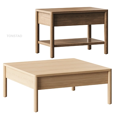 TONSTAD IKEA Coffee Table Set 3D model image 1 