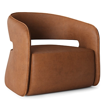 RH GIA OPEN-BACK LEATHER SWIVEL CHAIR