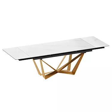 Magdalena Folding Table with Stone Top 3D model image 1 