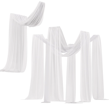 Ceiling Drapes for Events 3D model image 1 