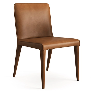 RH Vegan Leather Dining Chair 3D model image 1 