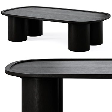 Adam Coffee Table Full Black 3D model image 1 